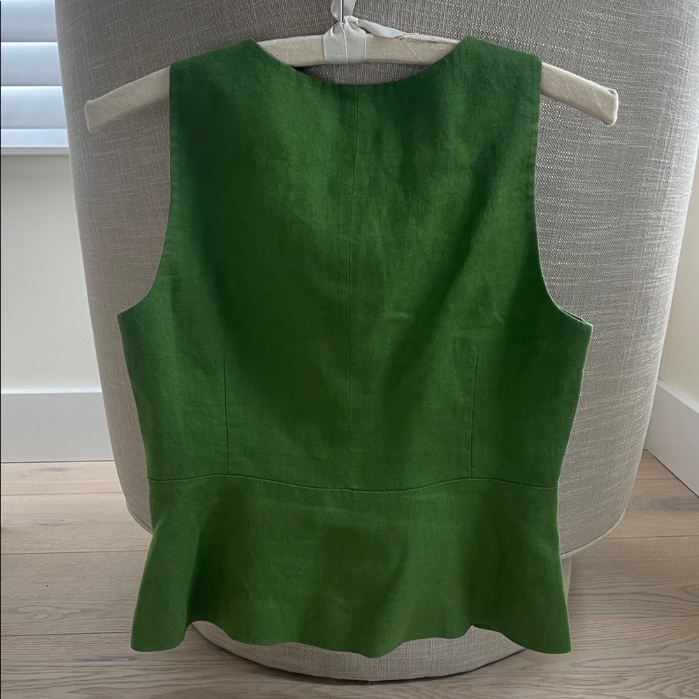 Banana Republic Linen Button-Front Vest, Size 4 - Picture 8 of 11